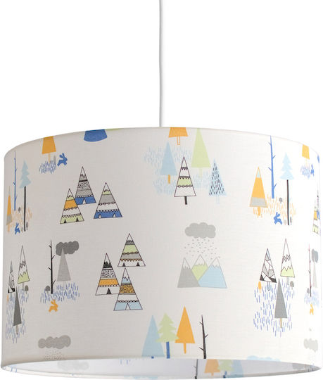 Veis Teepee Einfaches Licht Kinderdeckenleuchte Deckenleuchte 15W mit Fassung E27 Weiß 35x24cm