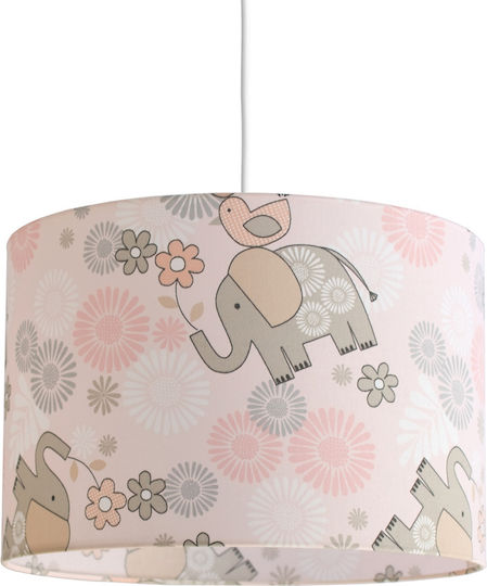 Veis Elephants Einfaches Licht Kinderdeckenleuchte Deckenleuchte 15W mit Fassung E27 Rosa 35x24cm