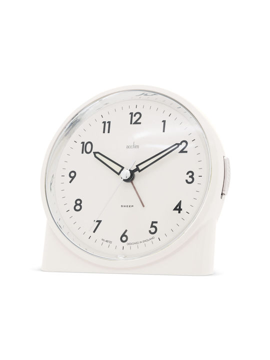 Tabletop Clock with Alarm Ecru ACCTIM16372