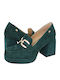 Meile Wildleder Loafer Pumps Grüne