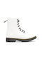 Alta Moda Women's Combat Boots White