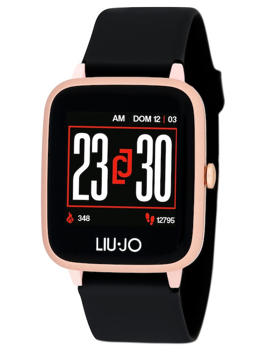 Black and new arrivals rose gold smartwatch