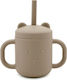 Petit Monkey Παιδικό Ποτηράκι από Σιλικόνη Καφέ 175ml