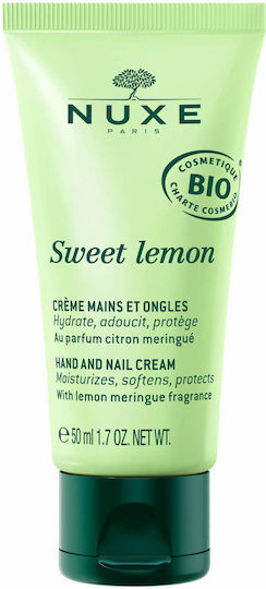 Nuxe Sweet Lemon Ενυδατική Κρέμα Χεριών & Νυχιών για Σκασμένα Χέρια 50ml