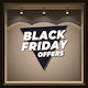 Houseart Αυτοκόλλητο Βιτρίνας Black Friday 75x70cm Μαύρο 26-306 1τμχ