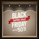 Houseart Αυτοκόλλητο Βιτρίνας Black Friday 78x69cm Μαύρο 26-304 1τμχ