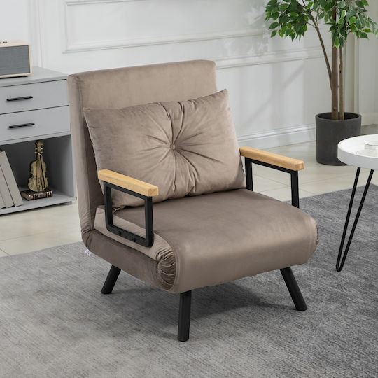 Armchair Bed Gray 63x73x81cm