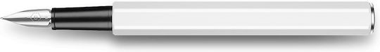 Caran D'ache Writing Pen Medium White made of Aluminum with Blue Ink