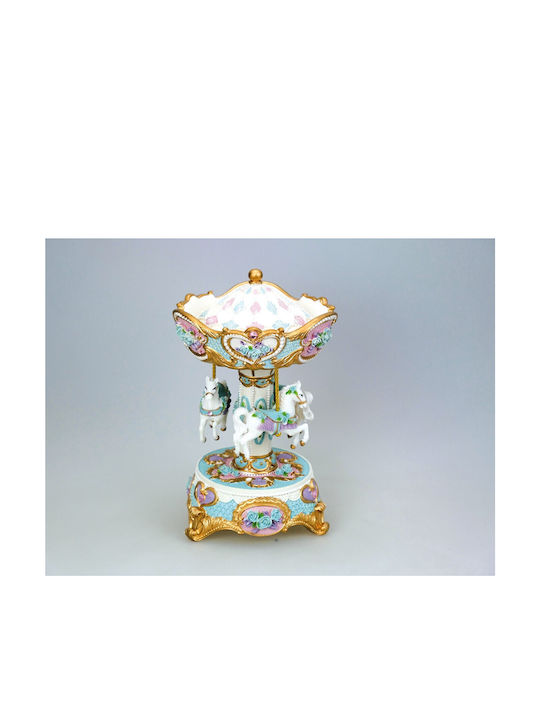Musicboxworld Christmas Decorative Carousel White