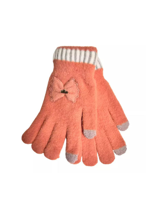 Bode Knitted Kids Gloves Orange