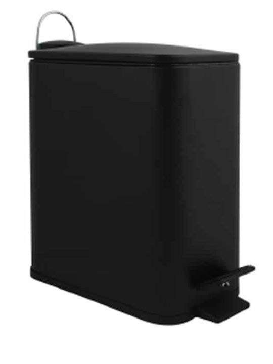 Spirella Metallic Bathroom Basket Soft Close 5lt Black