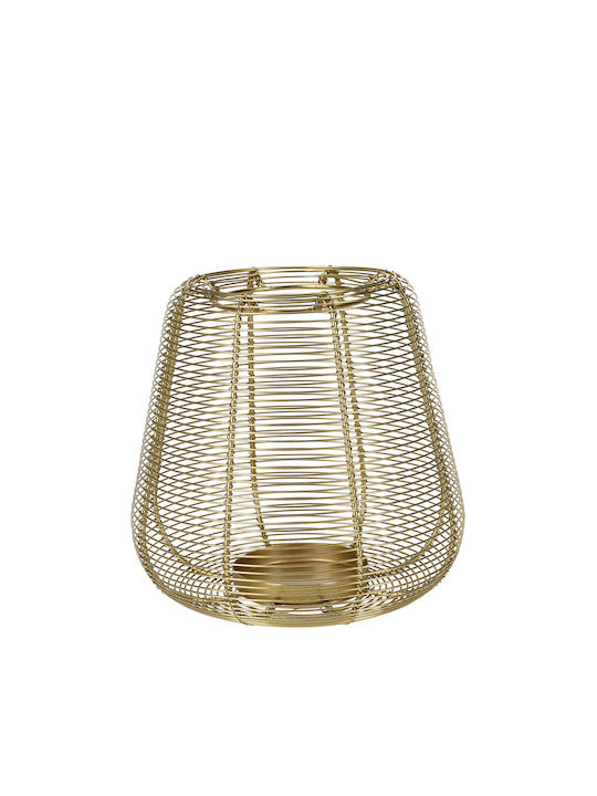 Candle Holder suitable for Tealights Metal in Gold Color 21x21cm 1pcs