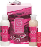 Fresh Line Passion Fruit Skin Care Set for Cleaning Body Cleaning with Lip Balm , Bubble Bath & Body Cream