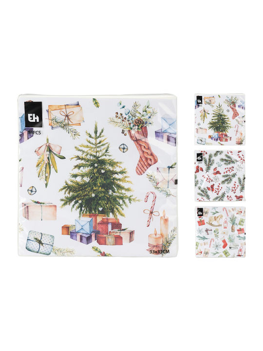 Set Weihnachts-Papierservietten B33xL33cm. 16Stück