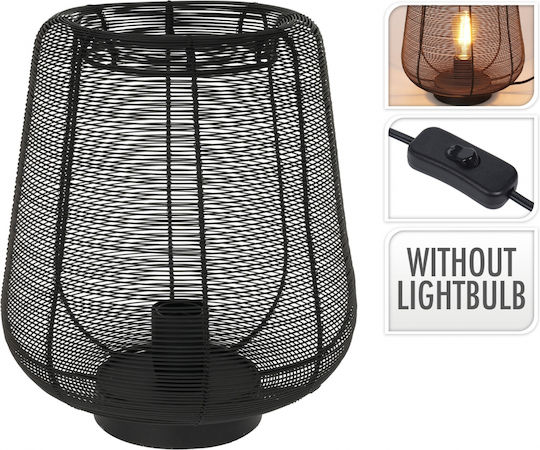 Decorative Lamp with Socket for Bulb E27 Black
