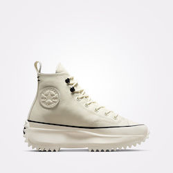 Converse Run Star Hike Flatforms Boots Beige