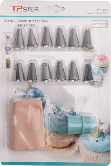 Tpster Set Pungi De Patiserie Metalic 31849