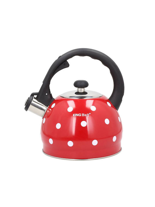 KING Hoff Dots Ceainic Inox Roșu 2000ml