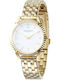 Pierre Cardin Pigalle Simplicity Crystals Γυναικείο Ρολόι Μπαταρίας με Χρυσό Μεταλλικό Μπρασελέ