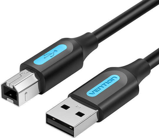Vention USB 2.0 Cable USB-A male - USB-B male Μαύρο 1m COQBF