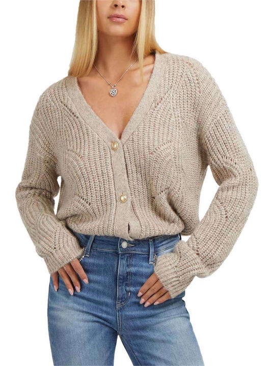 Guess Short Women's Cardigan Beige