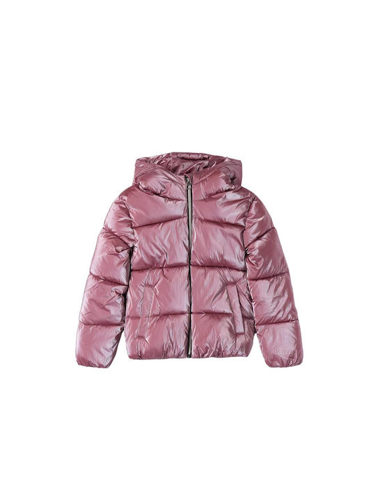 iDO Girls Quilted Coat Pink