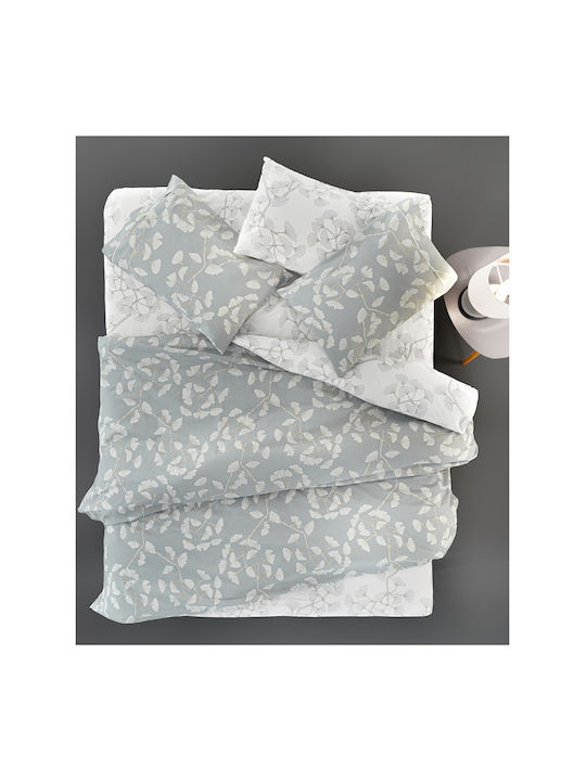 Guy Laroche Duvet Cover Set Cotton Single with Pillowcase 165x225 Lavinia Cement