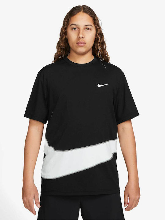 Nike M Nk Df Uv Hyverse Ss Bluza Bărbătească cu Mânecă Scurtă Neagră