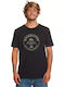 Quiksilver Circle T-shirt Bărbătesc cu Mânecă Scurtă Negru