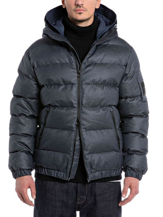 Replay Men's Winter Puffer Jacket Gray