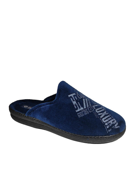 FAME Winterliche Herrenhausschuhe Blau
