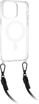 Techsuit Acrylic Magsafe Back Cover με Λουράκι Μαύρο (iPhone 15 Pro)