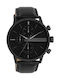 Oozoo Timepieces Men's Watch 45mm Battery with Black Leather Strap