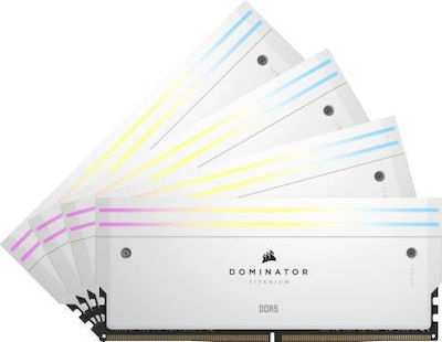 Corsair Dominator Titanium RGB XMP 64GB DDR5 RAM with 4 Modules (4x16GB) and 6000 Speed for Desktop