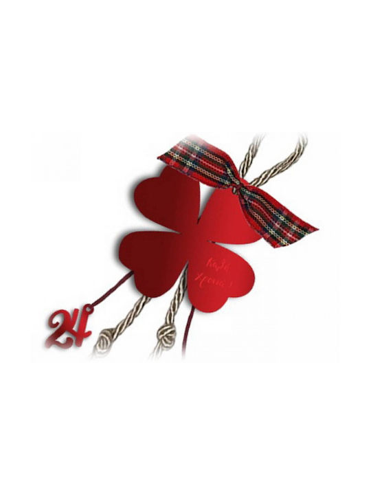 Karma Fashion Lucky Charm Clover Red made of Plexiglass 1pcs