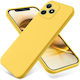 Solid Color Umschlag Rückseite Silikon Gelb (Realme C51)