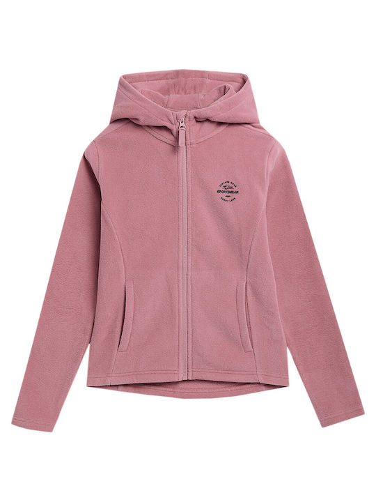 4F Cardigan pentru copii Fleece Pink