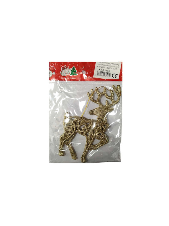 Hanging Deer with Glitter