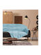 Das Home 1355 Fleece Decke Couch 130x170cm Hellblau