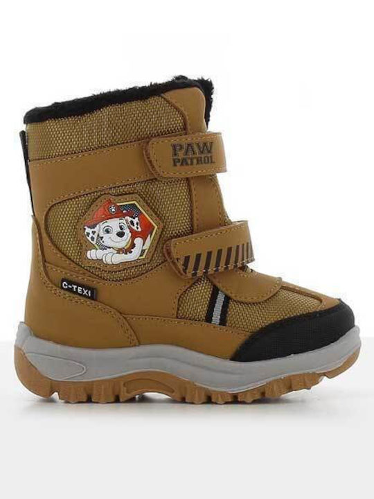 Paw Patrol Παιδικά Μποτάκια Καφέ