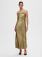 Selected Midi Dress Gold