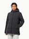 Women's Short Puffer Jacket for Winter Gray