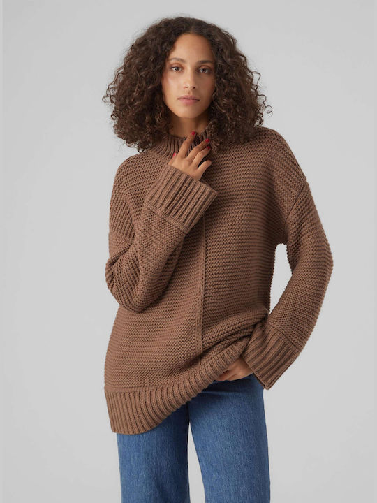 Vero Moda Women's Long Sleeve Pullover Brown