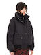 Volcom Women's Short Puffer Jacket for Winter Black