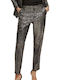 Lowry Damen Stoff Hose in Schlanker Passform Silver mit Pailletten