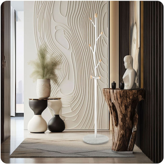 Massido Metallic White Freestanding Coat Rack Massido Metallic White Freestanding Coat Rack