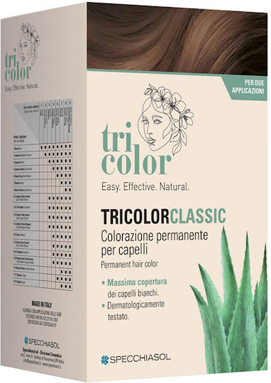 Homocrin Tricolor Classic Haarfärbemittel Kein Ammoniak 6.32 Kastanie/Haselnuss 232ml