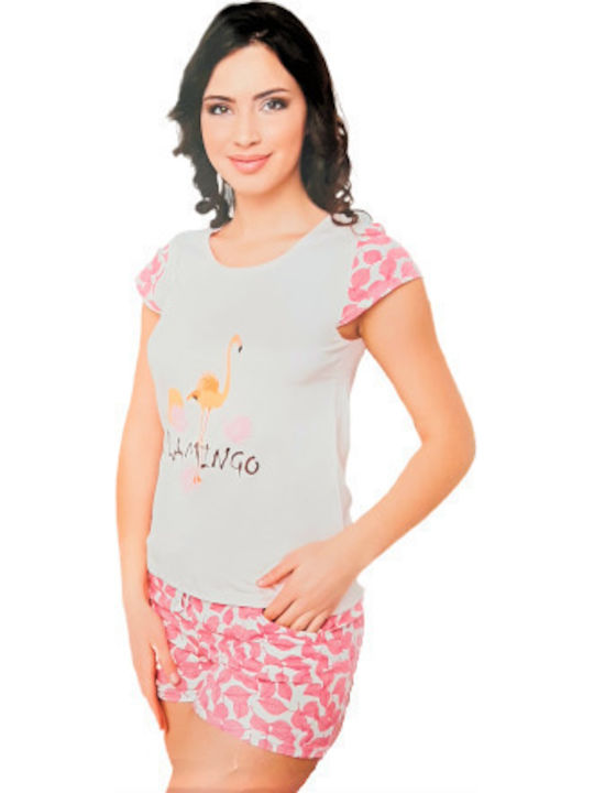 Kal-tsa Winter Damen Pyjama-Oberteil Rosa