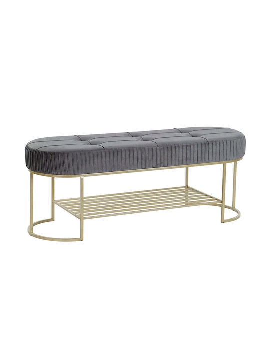 Stool Bench Stool Metallic Grey 120x40x45cm