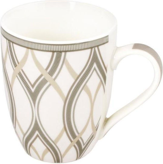 Max Home Becher aus Porzellan Weiß 340ml